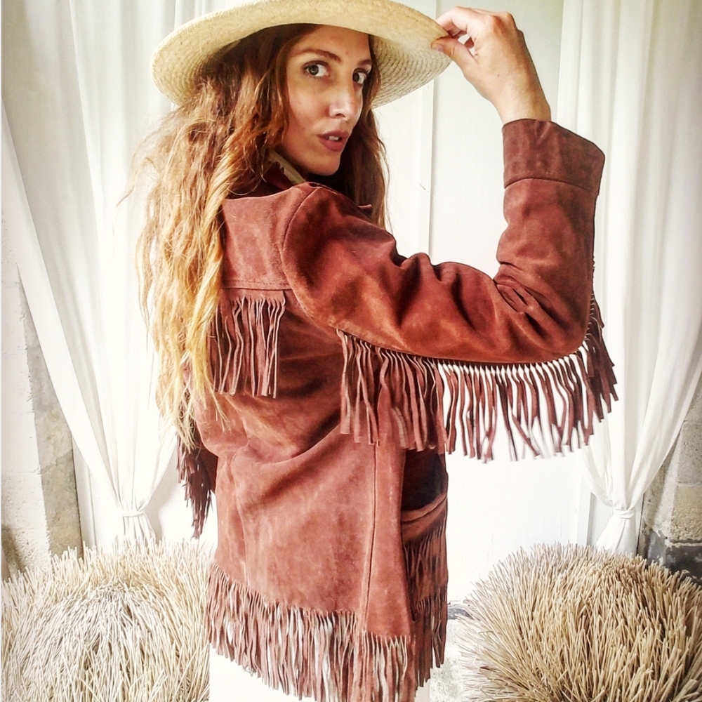 Vintage Suede Fringed Jacket!🤠